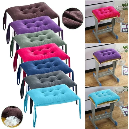 Cojín para silla antideslizante acolchado rectangular con lazos pack 4