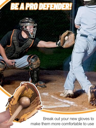 Baseball Glove Mallet - 3Pack Glove Breakin Kit Wrap Bundle for Softball Catchers Mitts Break-in and Shaping, Wooden Handle One-Piece Shaper Tool - Thumbnail 2