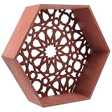 Étagère flottante : finition soignée pour un rendu moderne et élégant, s'harmonisant avec différents styles de décoration, décoration murale hexagonale