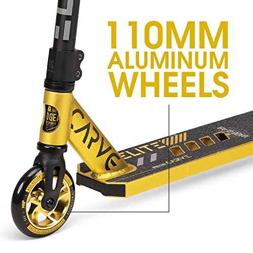 Madd Gear Carve Elite Complete Trick Scooter - Aircraft Grade Aluminum Stunt Scooter For Kids 8 Years And Up - Best Pro Scooter For Beginner/Intermediate Boys And Girls (Gold) #TOP2