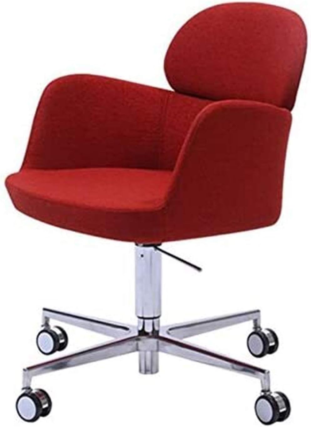 Executive Swivel Office Chair Simple and Modern Leather Chairs Computer Chairs Swivel Chairs for Reception and Negotiation Public Stylish Single Leisure Sofa Chairs (Color : Apricot)