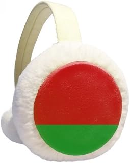 Protetor de orelha de lã peluda com bandeira nacional da Ásia, país de inverno