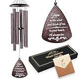 Soopau Sympathy Wind Chimes for Outside, 32'' Memorial Wind Chimes for Loss of Loved One, Memorial Gifts for Loss of Mother Father, Bereavement Gift in Memory of Loved One (Bronze)