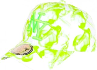 Gorra para niño (verde neón y blanco), diseño original Smoky NY Béisbol, 7 a 11 años, talla única, color: verde, niño, verde, Talla única