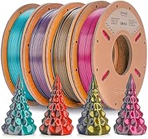 Silk PLA Filament 1.75mm for 3D Printer -ERYONE Silk Dual/tri Color Shiny PLA Dimensional Accuracy +/- 0.03 mm 3D...