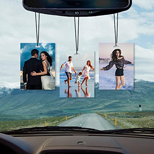 Custom Air Freshener For Car Double Sided Photo Personalized Hanging Car Scents Air Fresheners With Picture Text Car Accessories For Women Smell Air Fresheners For Wardrobe, Bathroom, Drawer 2 Pack #TOP6