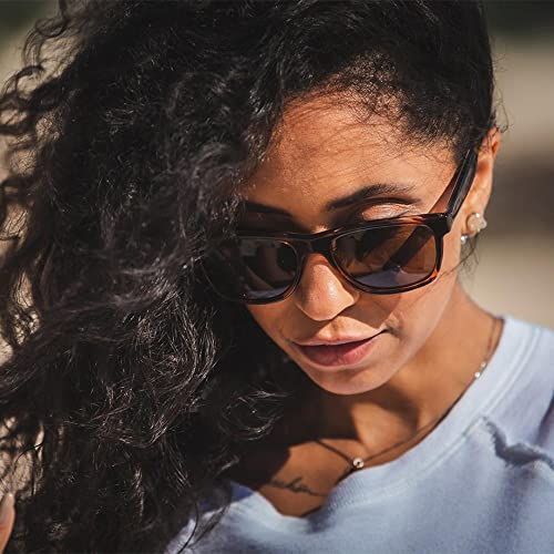 Óculos de Sol Hupi Brile Armação Tartaruga Lente Marrom Unissex, Cor: Marrom