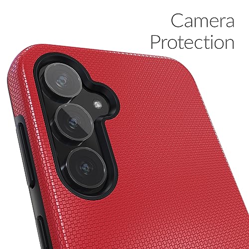 Image of Crave for Samsung Galaxy S23 FE Case, Shockproof Protection Dual Layer Case for Samsung Galaxy S23 FE (6.4 inch) - Red