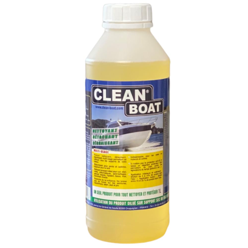 multiuso concentrato Boat Cleaner, sgrassatore smacchiatore/98% biodegradabile, ecologico. Perfetto per la pulizia dello scafo e ponte, teak, cuscino, tappezzeria, in acciaio INOX.