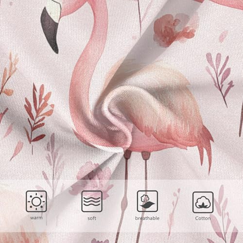 Wusikd Cute Pink Flamingo Girls' Underwear Cotton Crown Girls Briefs Soft Toddler Underwear 2T3