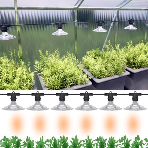 Danshinro Outdoor Grow Lights, UL Certified IP44 Waterproof LED Greenhouse Lights