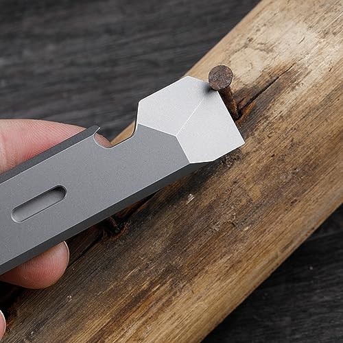 Mini drążek dźwigniowy, drążek dźwigniowy ze stopu tytanu z funkcją otwierania butelek, EDC Gear, breloczek do kluczy, narzędzia na kemping, wędrówki, prace ogrodowe, naprawy