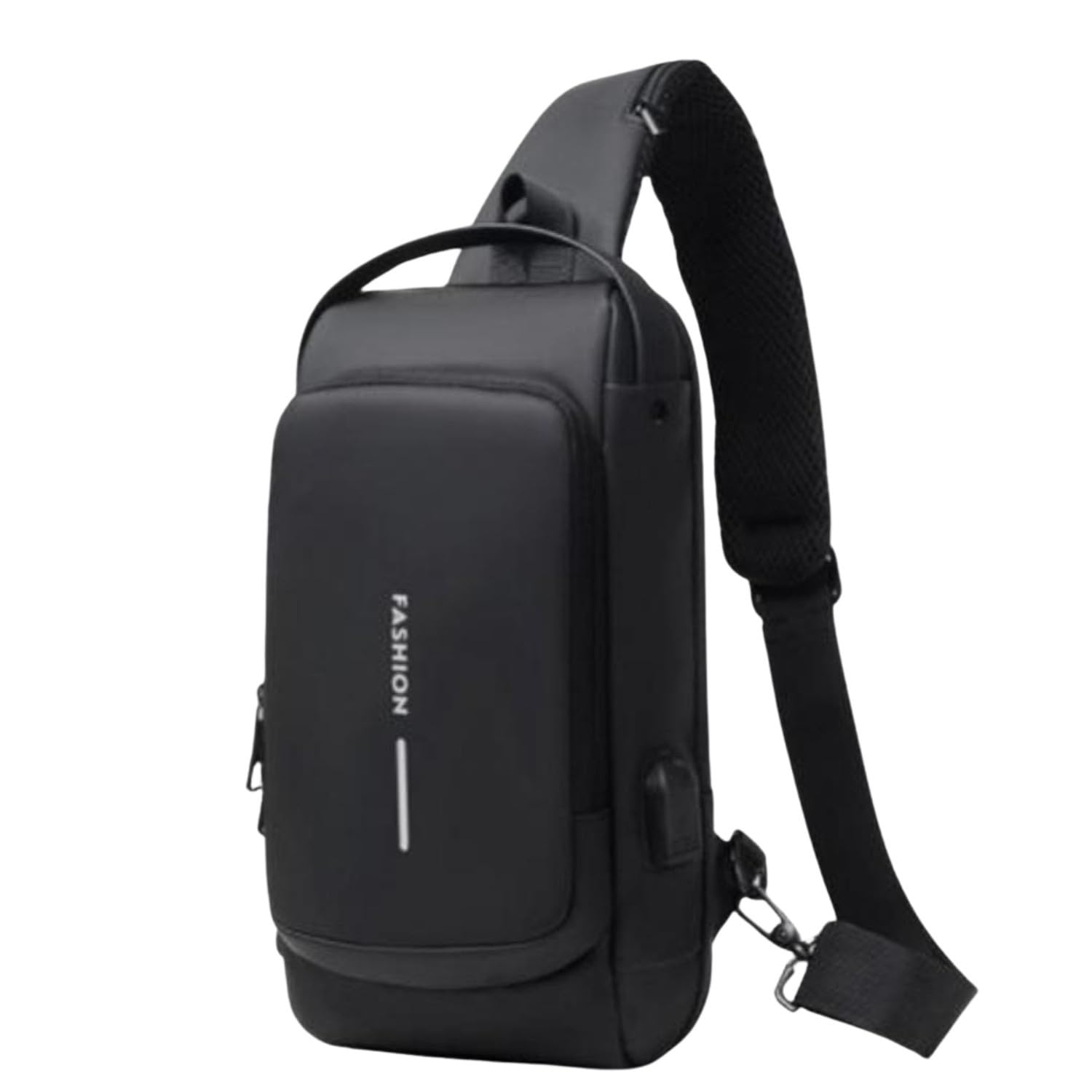 Legon Sling Bag Crossbody Backpack for Men & Women, Anti-Theft Chest Bag With Usb Charging Port, Waterproof Casual Shoulder Bag Travel Hiking Sling Backpack Carbon Fiber