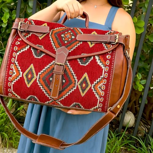 Bolso de viaje Kilim con correa ajustable y diseño bohemio miniatura 2