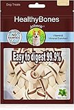 UrbanX HealthyBones Beef Rawhide Free Healthy Mini Chews for Norwegian Elkhound and Other Large Hound Dogs Great Foods for Training Rewards, 7 Count