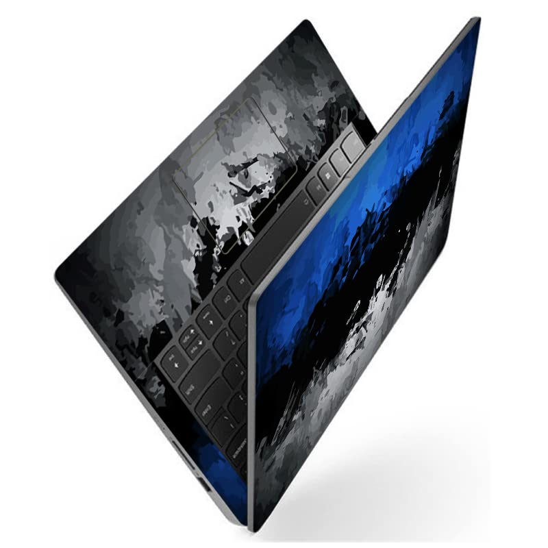 Dzazner HD Printed Full Body Laptop Skin Sticker Vinyl for Size Upto 15.6 inches No Residue, Bubble Free for Blue Black Grey Art (B09TFMRZ37) Amazon Price History, Amazon Price Tracker