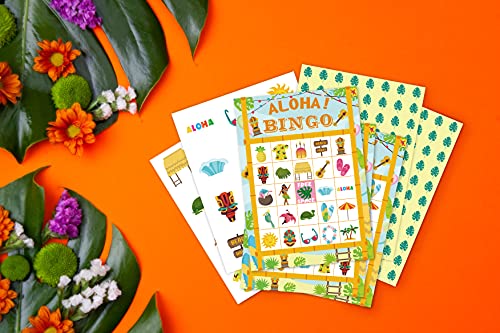 Hawaiian Bingo Card Game, Luau Aloha Tropical Summer Party Supplies, Favor, Decorations, Gift – 24 Players Bingo Game Haw002 #TOP3