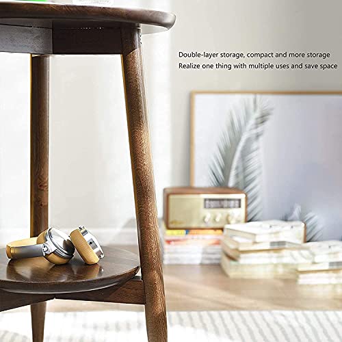 Table basse de canapé bois massif petite table ronde bout d'appoint