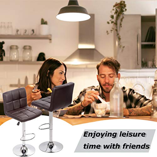 Bestoffice Counter Height Bar Stools Set Of 2 Bar Chairs Counter Height Adjustable Swivel Stool With Back Pu Leather Kitchen Counter Stools Dining Chairs Home Bar #TOP1