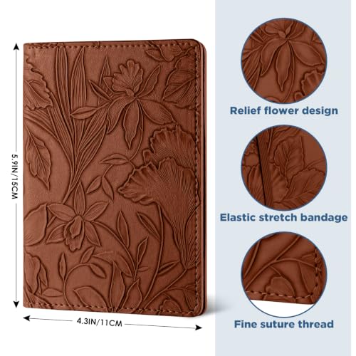 Tavonis Floral Embossed Passport Wallet