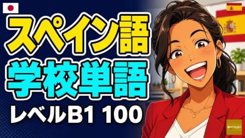 スペイン語学校単語 レベルB1 100｜初心者｜聞き流し｜作業用｜ネイティブ｜日常会話｜学校生活｜授業｜教室｜教師｜生徒｜宿題｜試験｜語彙力｜会話練習｜リスニング｜発音｜スペイン語学習｜中級｜通勤通学