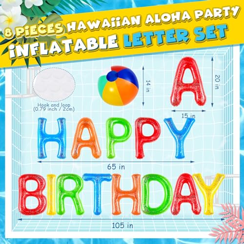 Sumind 20''Happy Birthday Floating Pool Letters, Colorful - image 2