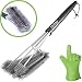 BBQ Grill Brush By Tevelo 18" Best BBQ Cleaner + FREE Heat Resistant Silicone Kitchen Glove Safe For All Grills. Stainless Steel Wire Bristles And Stiff Handle. A Perfect Gift For Barbecue Lovers