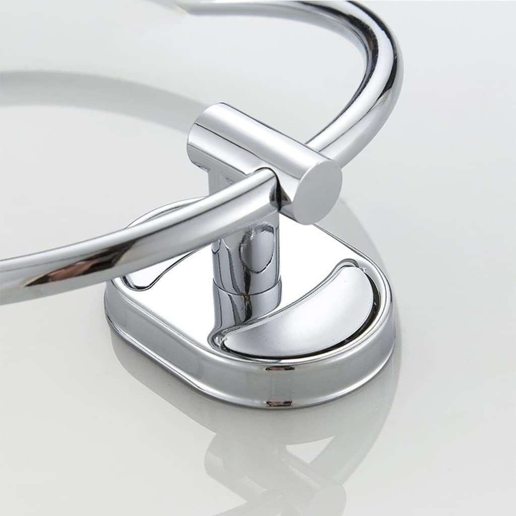 LSLYTQ Wall Mounted Bath Towel Ring, Hand Rack Roll Rail Towel Holder Rings, Chrome Bathroom Accessories, Bathroom Hardware