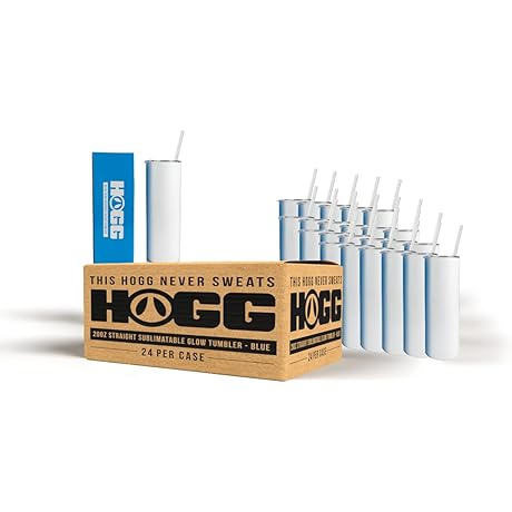 Hogg Sublimatable Blue Glow Tumblers (24 Pack)