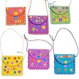 elfen flügel basteln  Elfen und Zwerge 6 x Bastelset Geldbörse Tasche Porte­mon­naie Kindergeburtstag Basteln Kindergarten Mitgebsel Beschäftigung Fädeln Mitbringsel