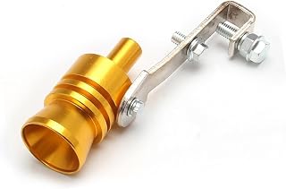 Silenciadores Escape Silenciador de silbato de sonido Turbo de tubo de escape de reacondicionamiento de vehículo simulador de sonido Universal Cola De Escape (Color : Amarillo, Tamaño : L)