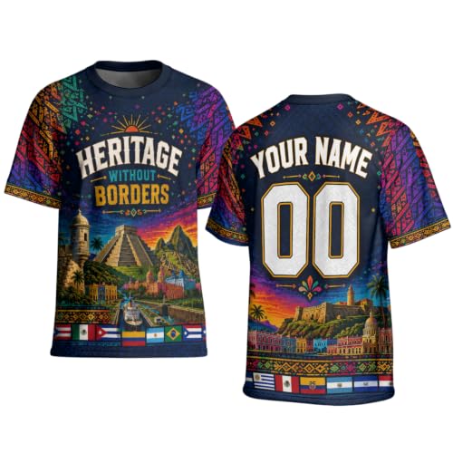 Custom Heritage Without Borders Jersey, Personalized Latin Culture Shirt