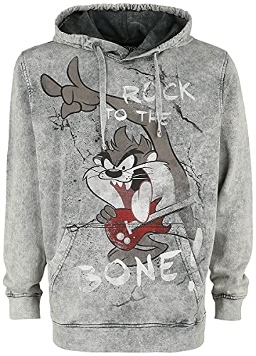 Preisvergleich Produktbild Looney Tunes Taz - Rock to The Bone! Männer Kapuzenpullover grau XL