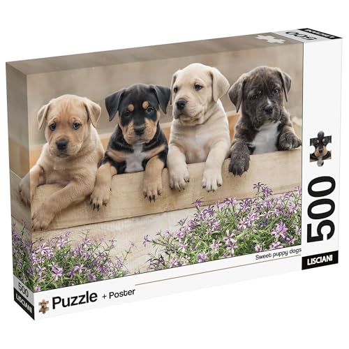 Lisciani - Puzzle Chiens et Chiots - 500 Pièces Adultes - Dès 14 Ans