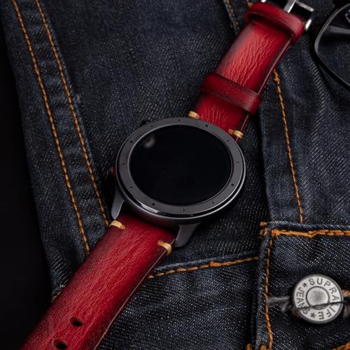 Image of Retro Handmade Watch Band, Quick Release Vintage Leather Watch Strap Replacement,Choice of Width-18mm 20mm 22mm 24mm or 26mm