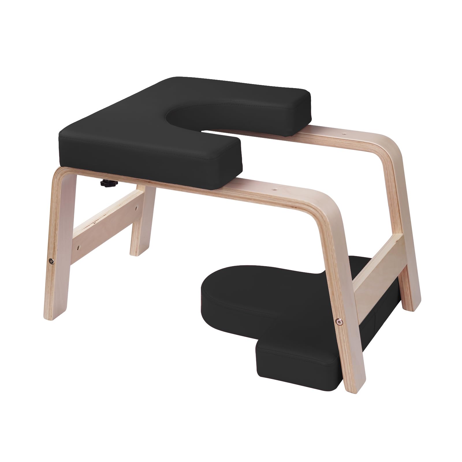 Sgabello per Headstand Yoga e Panca per Inversioni/Robusta e Sicure In Legno (Nero)