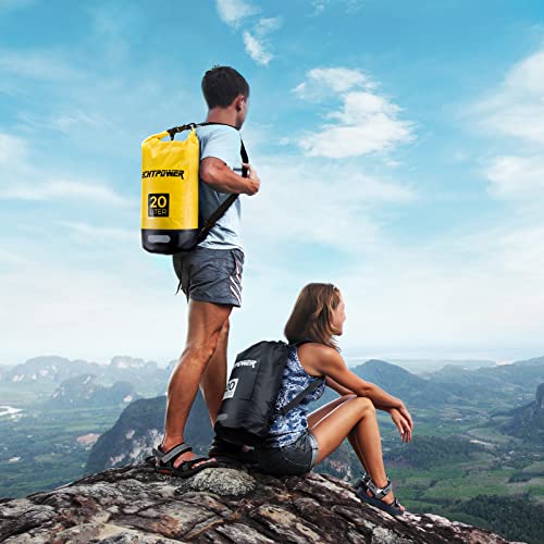 Echtpower Waterproof Bag,20L Dry Bags Waterproof For Kayaking, Roll Top Lightweight Dry Bag Backpack With Waterproof Phone Pouch For Travel, Rafting, Boating, Swimming, Camping, Hiking, Beach, Fishing #TOP5