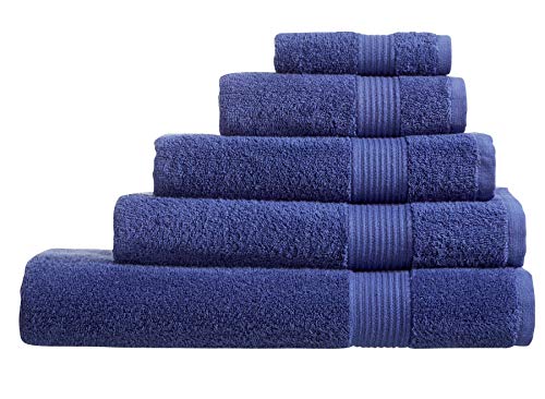Olivia Rocco Serviettes en coton égyptien 500 g/m², bleu cobalt, Serviette de bain Cover