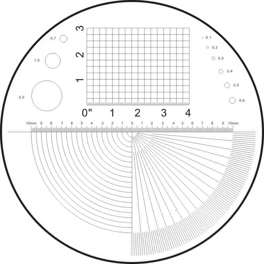 Miniatura 8 de 2 reglas para microscopio, calibración de micrómetro, línea deslizante, ancho de partículas, herramienta de medición de diámetro de alta precisión,