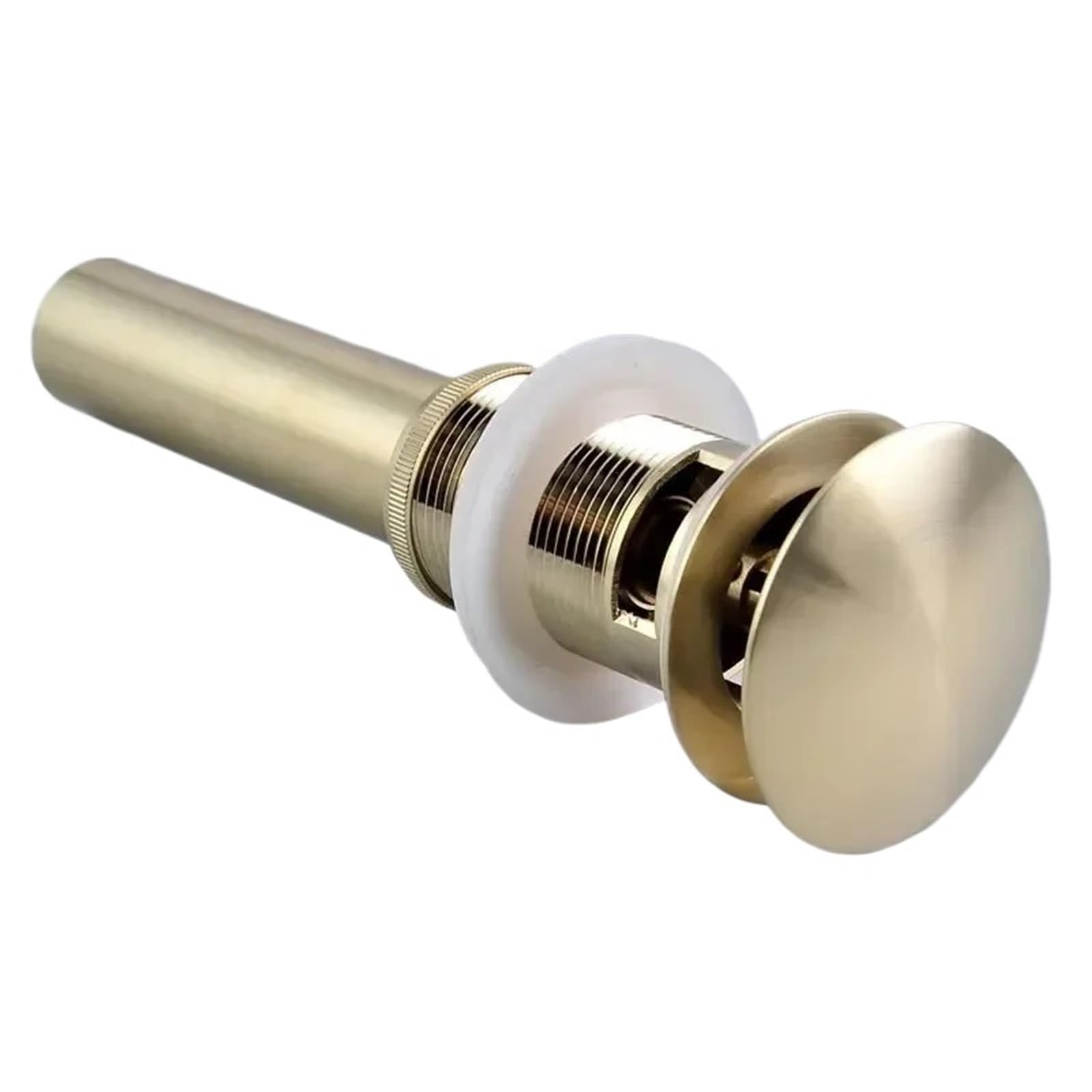 Basin Sink Pop Up Drain Pop Up Drain Button Bathroom Sink Drainer Siphon Waste Stopper Wash Basin Faucet Accessory Washbasin Pipe Black Gold Rose for Bathroom(Gold have overflow)