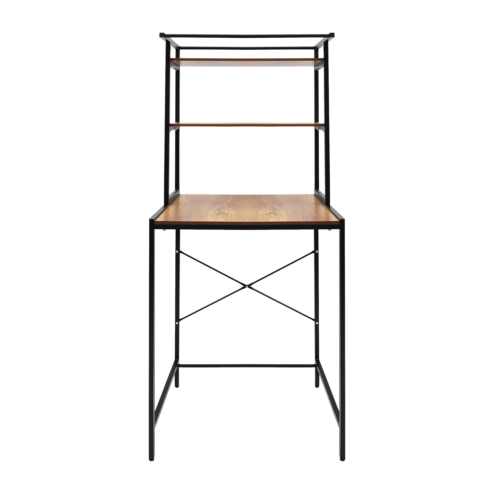 Estantería para lavadora, WC de 3 niveles, en metal y madera, ahorradora de espacio, color: negro