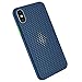 Funda Compatible con Silicone Case para iPhone X, Carcasa de Silicona Suave Antichoque Bumper Anti-Sobrecalentamiento Case para iPhone XS, Azul
