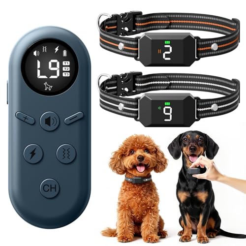 Veconix Ultra Small Dog Shock Collar for 2 Dogs(5-30Lbs), Dog Training Collar with Remote Control for Small Dogs, 3 Channels, Waterproof, Rechargeable | Collar with Beep | Vibration | Safe Shock| by Veconix - Used condition - US$32.67