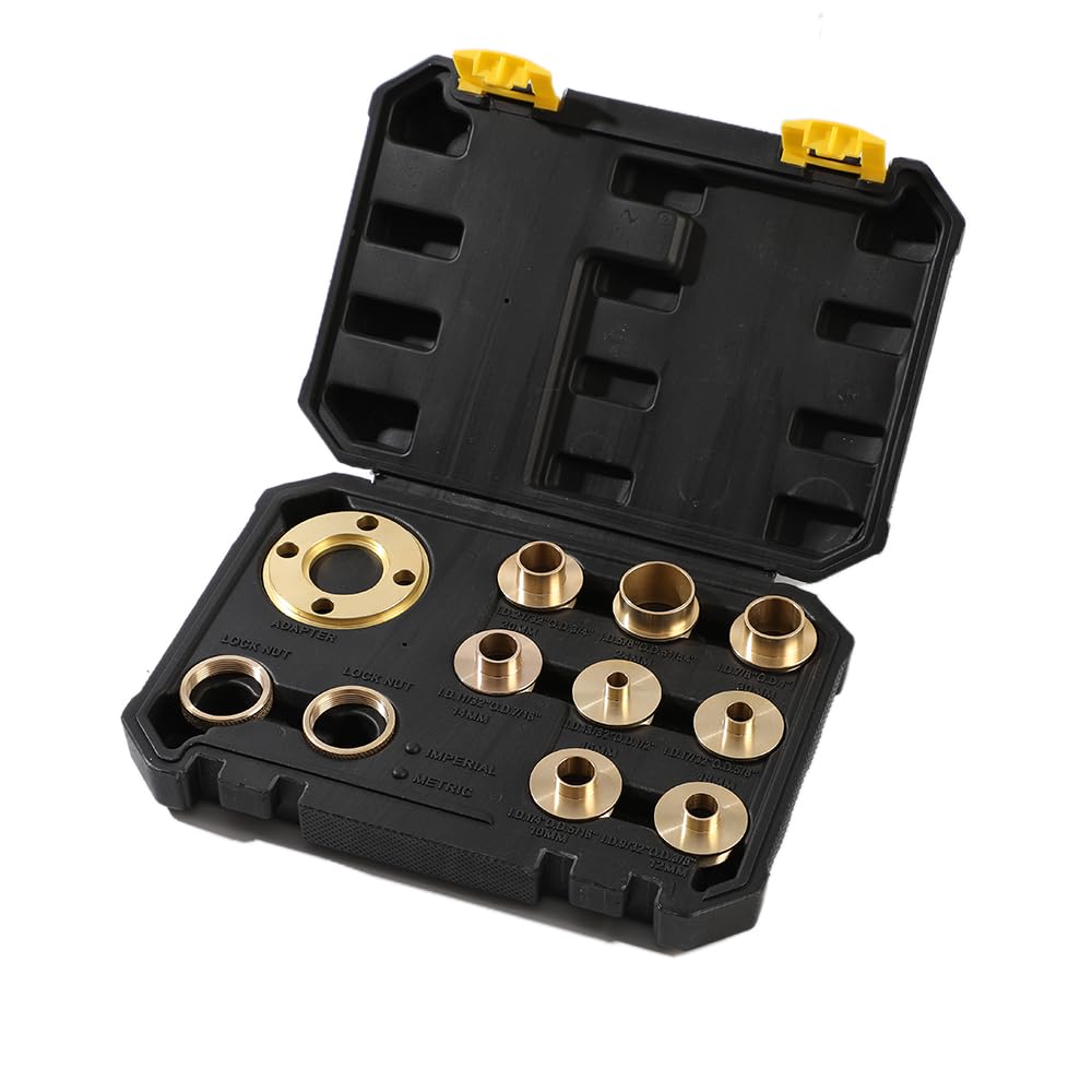 Template Accessory Router Snapklik.com : Wenzhon Router Template Guides Set - 11Pcs Brass Router ...