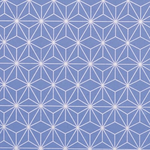Papier Indien Asanoha Azur et Argent pour faire-part et invitations de mariage