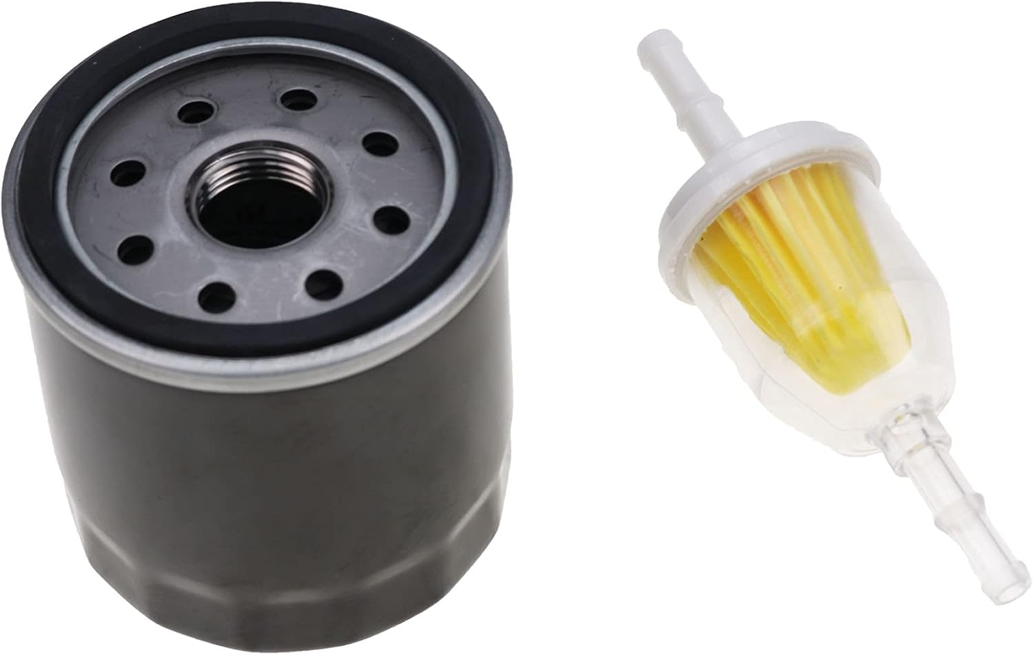 DVPARTS Fuel and Oil Filter Kit AM107423 & AM116304 Compatible with John Deere Equipment