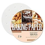 120 Pcs Air Fryer Liner, Bamboo Steamer Liners Round Perforated Parchment Steamer Paper Non-stick...