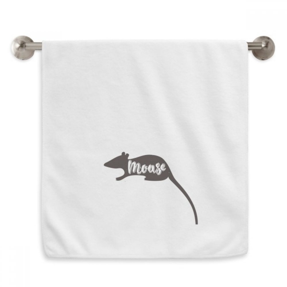 Serviettes moelleuses souris en noir serviettes débarbouillettes 13x29 pouces