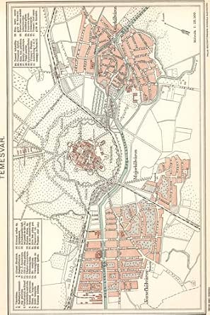 Timisoara Romania Map Journal: Vintage Map Notebook