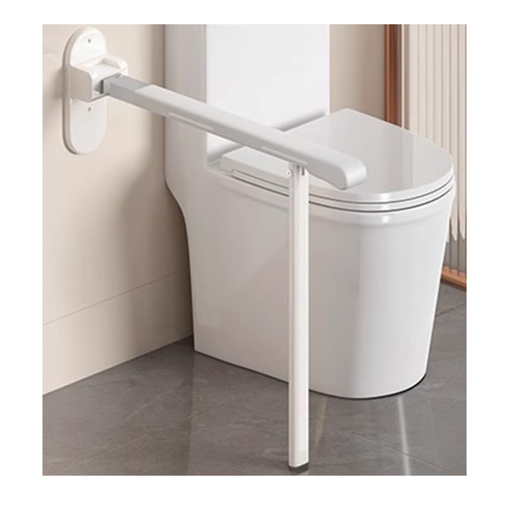 Asta di supporto per WC con design ribaltabile e pieghevole, aiuto per la sicurezza del bagno per anziani e assistenza alla mobilità